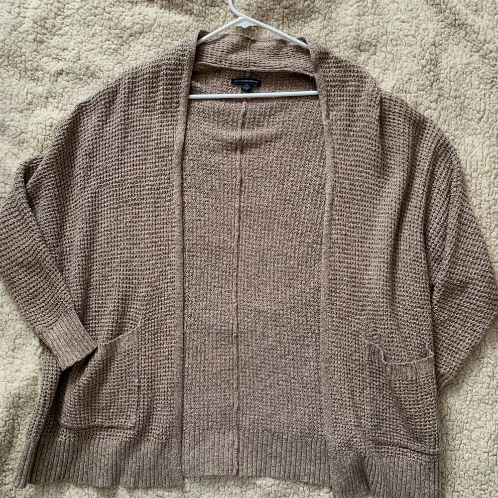 Tan Cardigan with Pockets
